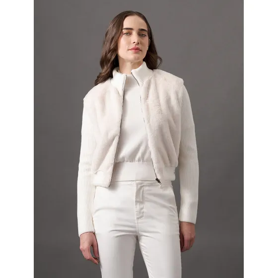 Casaco Feminino Tricot Off White Calvin Klein Jeans