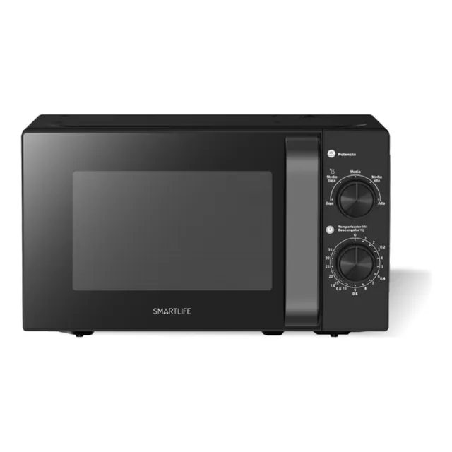 Microondas Manual 20 Lts. Negro Smartlife Sl-mwo20mmb