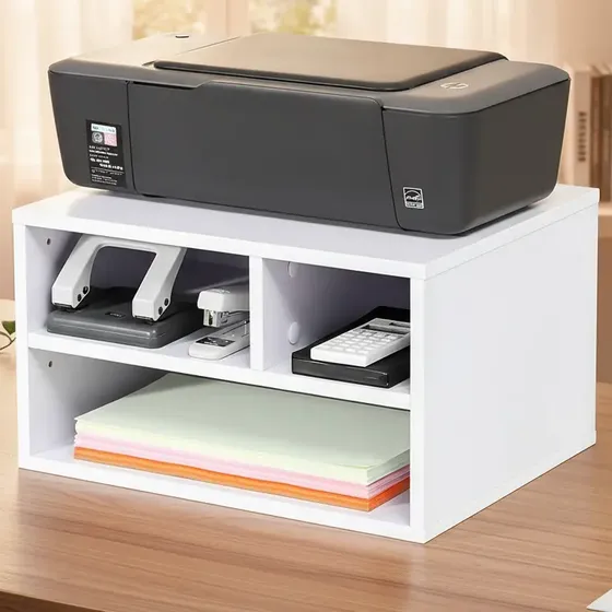 Módulo Organizador Para Impresora Estante Melamina 18 Mm Color Blanco | Cuotas sin interés