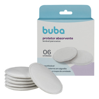 Kit 6 Protetores Absorvente Lavável Para Seios Algodão Buba Kit 6 Protetores Absorvente Lavável Para Seios Algodão Buba