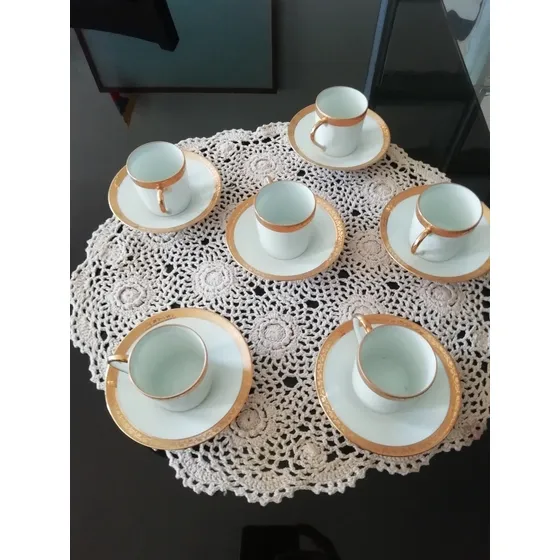 Tazas Cafe Bordes De Oro Made In France