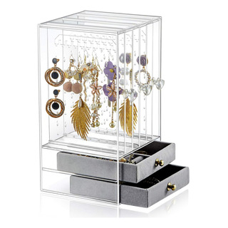 Soporte Acrílico Para Aretes Y Organizador De Joyas Con 5 Ca Soporte Acrílico Para Aretes Y Organizador De Joyas Con 5 Ca