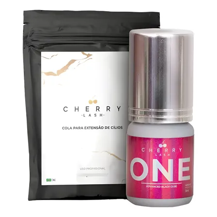 Cherry Lash One Advance Black Glue 3ml Para Extensão De Cílios Cor Preto