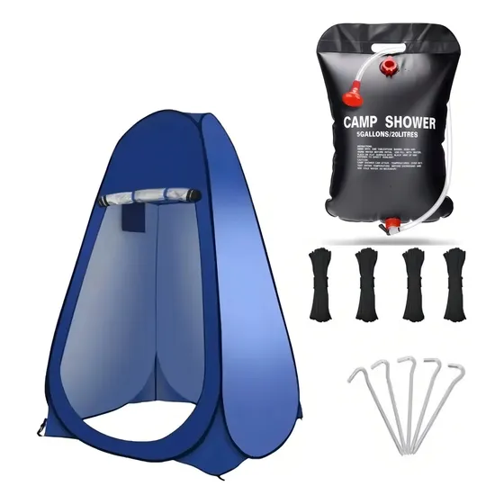 Carpa Baño Camping Vestidor Portatil + Ducha Camping Portati Color Verde