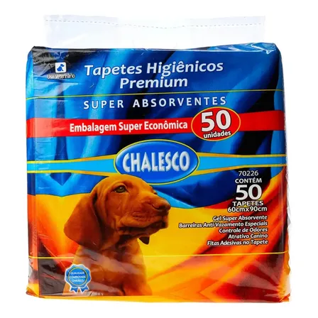 Tapete Higiênico Antivazante Absorvente P/ Cachorro 50 Un