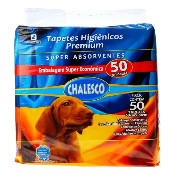 Tapete Higiênico Antivazante Absorvente P/ Cachorro 50 Un