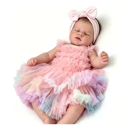 Boneca Bebê Reborn Dormindo 48 Cm Vinil