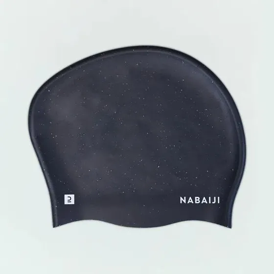 Touca De Natação Cabelos Compridos 500 Cor Preto