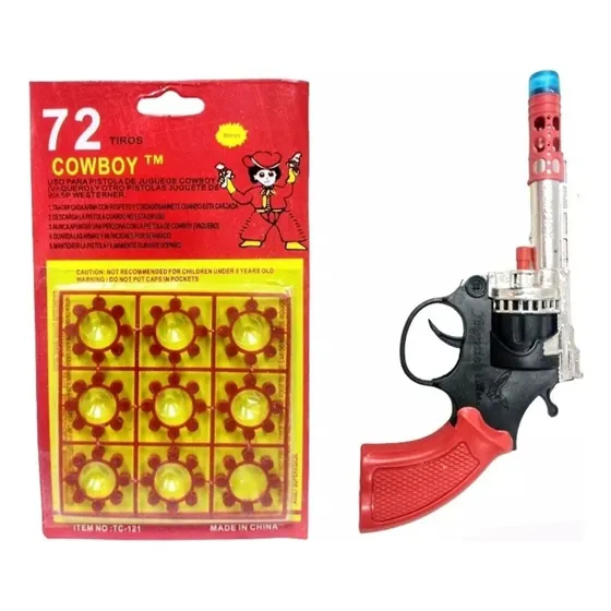 2 Revolver Pistola A Cebita  Más 144 Tiros Cebitas