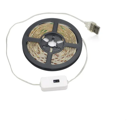 2mts Tira Luz Led Blanca Con Sensor Para Cocina Baño Armario