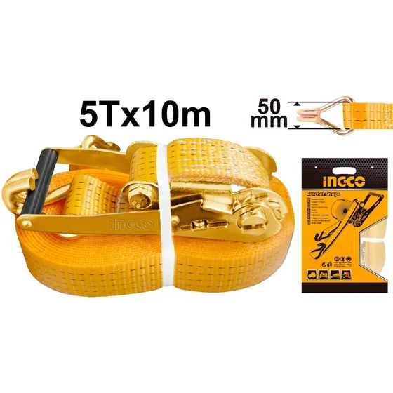 Cinta Catraca Sujeción Ingco 5 Ton 50mm 10m - Lnf