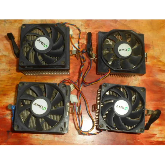 Cooler Amd Air Am3 8cm Para Cpu, 4 Pines, Bajo Perfil