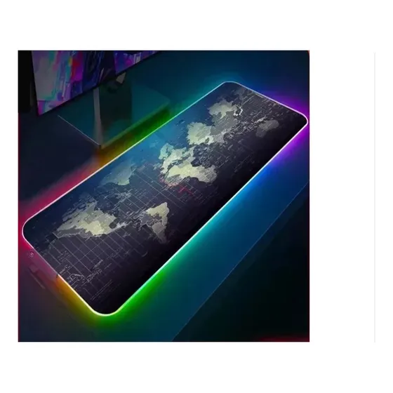 Mouse Pad Gaming Rgb Mapa Mundi 30x80 Cm