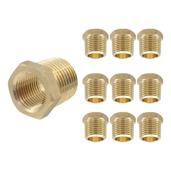 10 Pzs Reduccion Bushing De Laton 3/4  Npt X 1/2  Npt