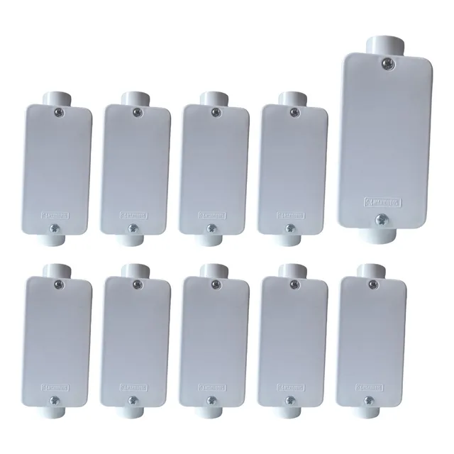Conjunto 10 Caixas De Passagem Pvc 4x2 C/ Adaptadores 3/4pol