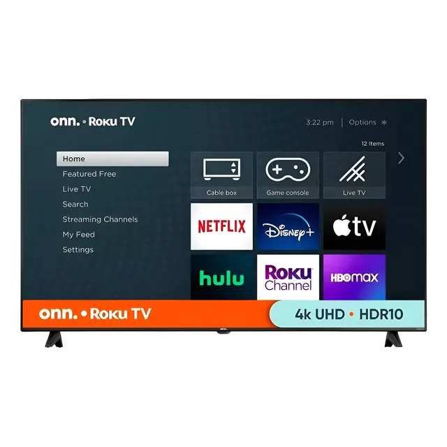 Television Onn 65 Pulgadas Class 4k Led Roku Smart Tv