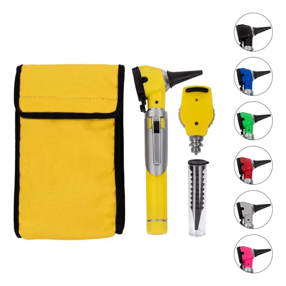 Otoscopio Oftalmoscopio Medico Diagnostico Luz Led Estuche