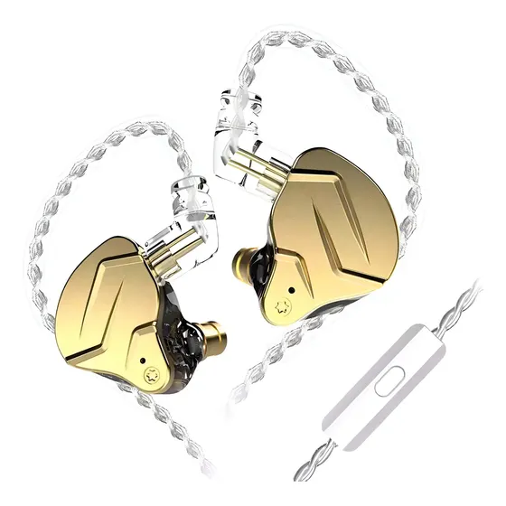 Auriculares in-ear KZ Auriculares con cable ZSN Pro with mic dorado | Cuotas sin interés