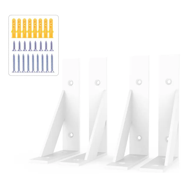 Sogal Soporte Estante Metal Blanco 4 X 6  Angulo Para