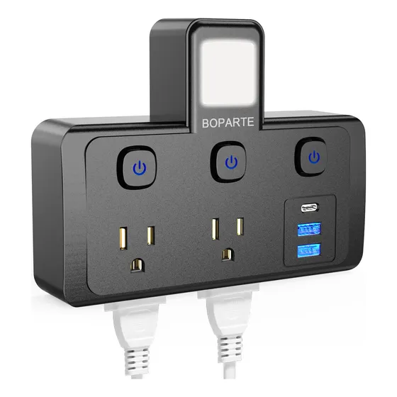 Multicontactos Usb, Interruptor Independiente Y Luz Nocturna