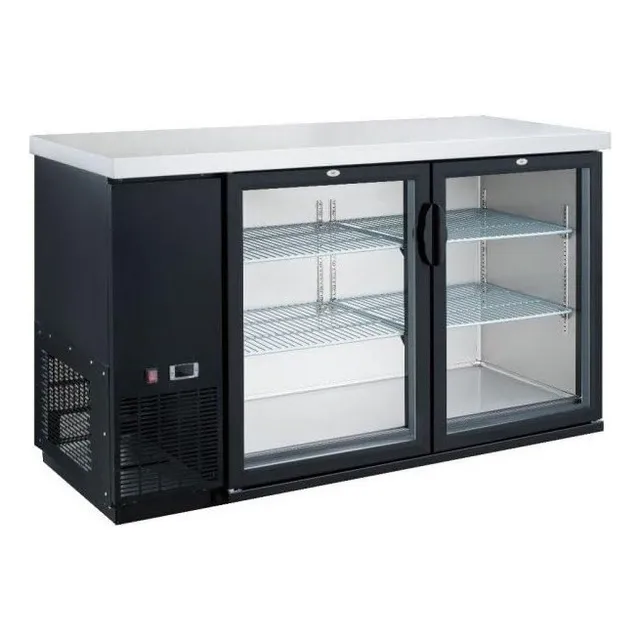 Refrigerador Contra-barra 2 Puertas De Vidrio Templado