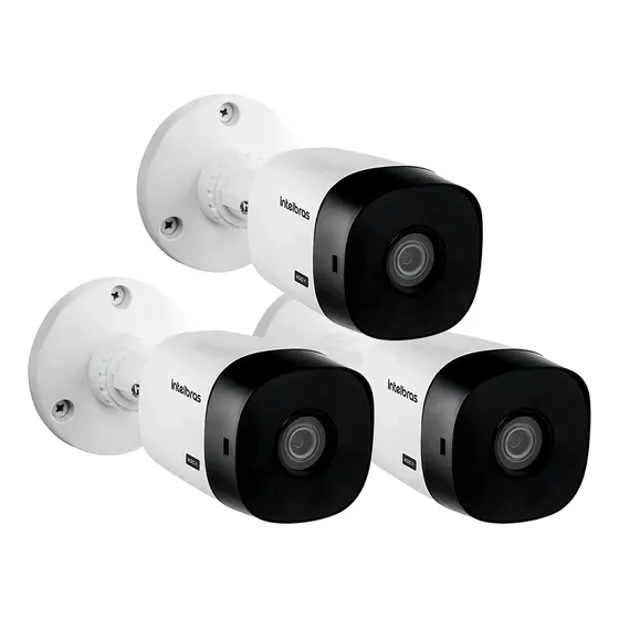 3 Câmeras Vhl 1120 B Intelbras Visão Noturna 20m 720p Cor Branco