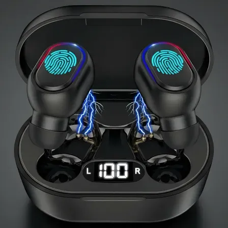 Auriculares Inalambricos A8s Alpina Touch 25 Hs Bateria Color Negro
