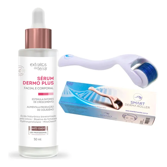 Microagulhamento Dermo Plus + Derma Roller Smart Hialuronico
