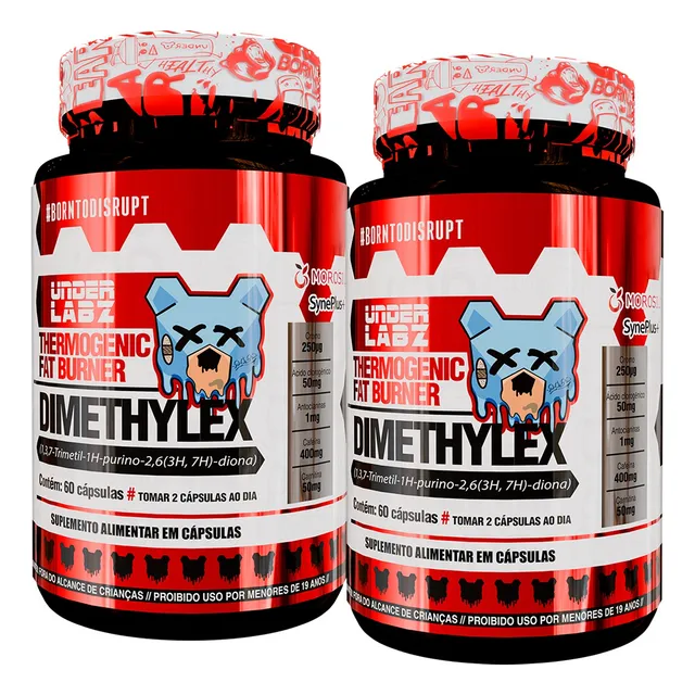 2x Dimethylex 60cáps Termogênic Original Under Labz Promoção