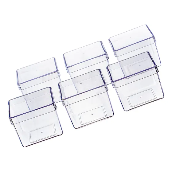 100 Caixinhas Acrílicas Transparente 5x5 - Fabricante Festa