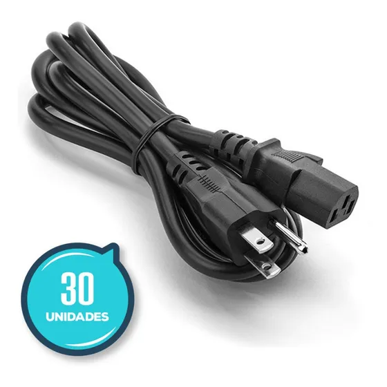 Cable Poder Ac Corriente Computadora Monitor 3 Pínes Pc 