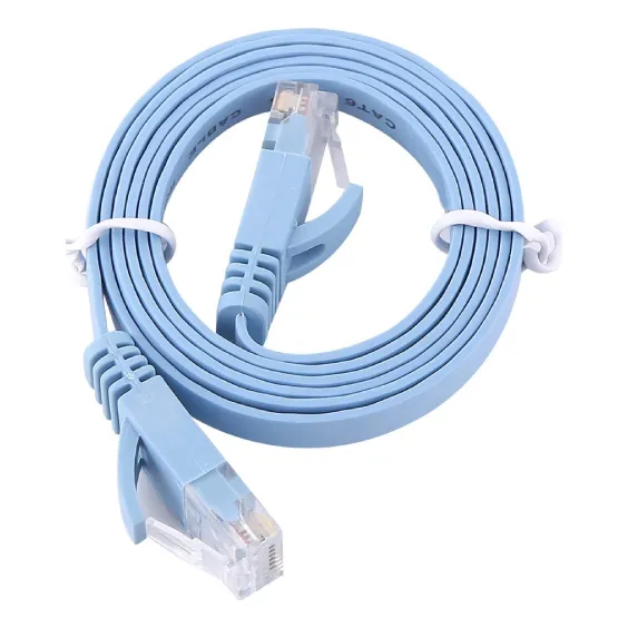 Cable Ethernet Cat6 Rj45 Plano Azul 1m