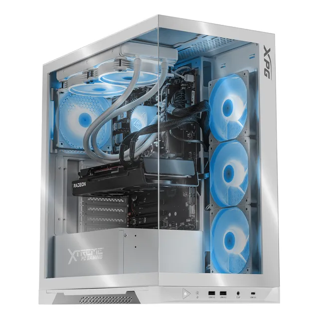 Xtreme Pc Gaming Xpg Amd Radeon Rx 7700 Xt Ryzen 9 7900x 32gb Ddr5 Ssd 1tb Sistema Liquido Wifi Invader X White