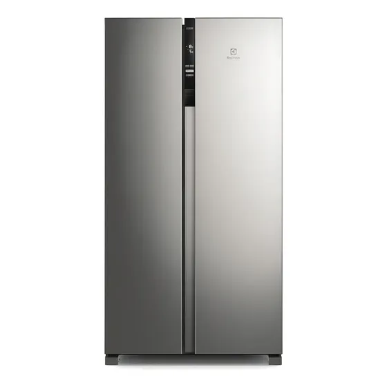 Geladeira Electrolux Frost Free Inverter IS4S de 435L Efficient com AutoSense Side by Side cor inox