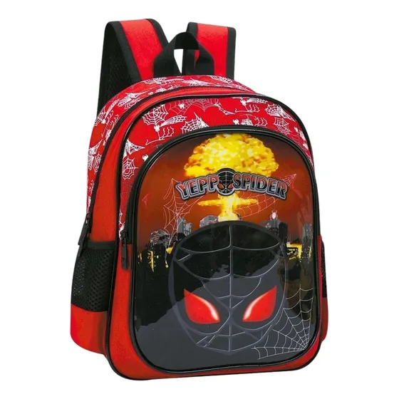 Mochila Costas Pequena Creche Homem Spider Aranha Infantil Cor Vermelho Desenho Do Tecido Spide