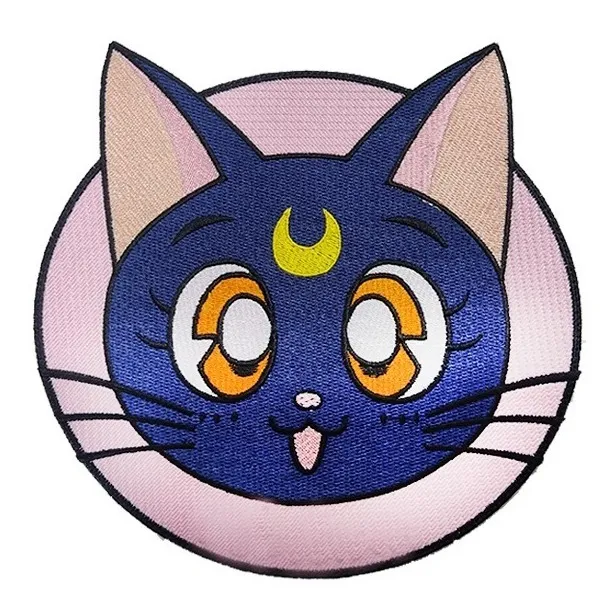 Parche Bordado Anime, Gato Luna De Sailor Moon 