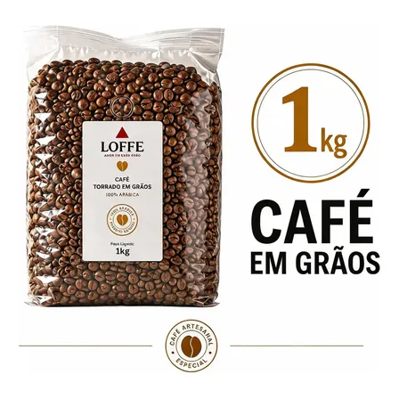 Loffe Café Torrado Em Grãos 100% Arábica Torra Média