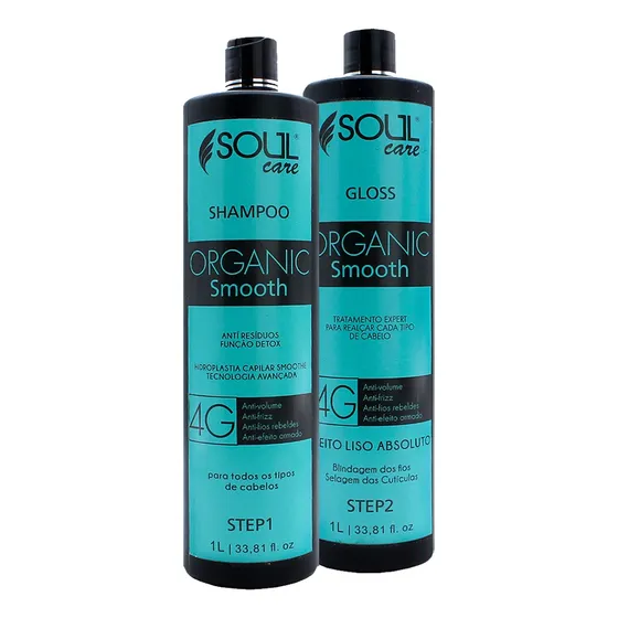 Escova Orgânica Sem Formol Com Matizador Máscara Matizadora Selagem Inteligente Soul Care Profissional 1 Litro