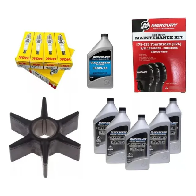 Kit Revisão Motor De Popa Mercury 90/115hp Completo C/ Óleo
