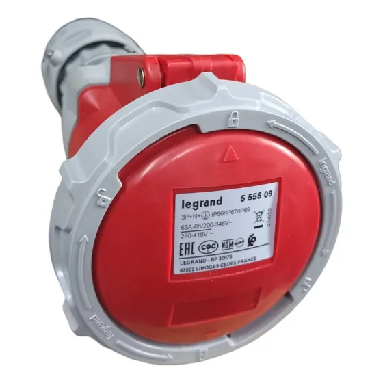Toma Aérea 555509 Legrand 3p+n+t, 63a, 6h, 200-415v