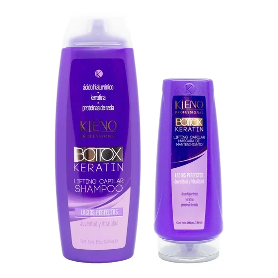Kleno Bottox Keratin Kit Shampoo + Máscara Lacios Chico