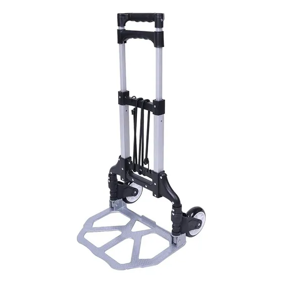 Zorra Plegable Super Resistente De Aluminio Carrito Portatil Gadnic Carri002 Negro