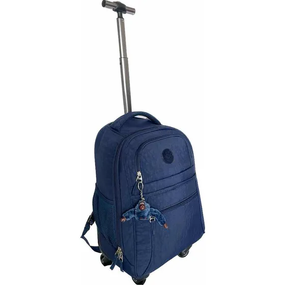Mochila Inspiração Kiplling Rod+lancheira+estojo Preta/azul 