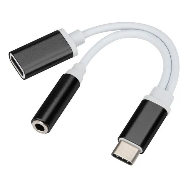 Adaptador Usb-c A Plug 3.5mm Audio Con Cargador Usbc Tipo C