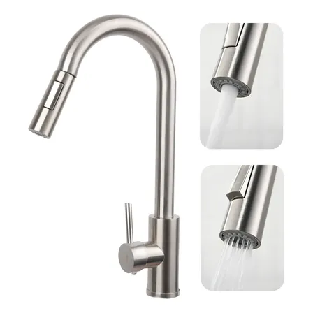 Torneira Cozinha Gourmet Kparts Monocomando Prata Extensora Apenas Torneira