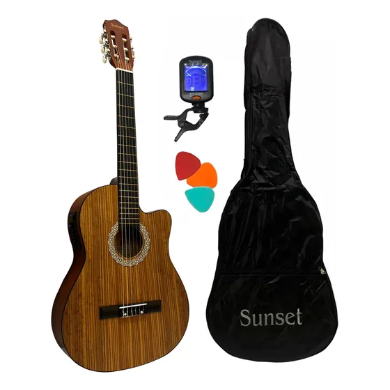 Guitarra Criolla Electrocriolla Sunset Ac008l Eq 4 Bandas