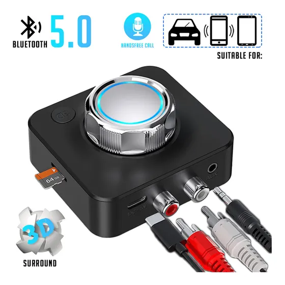Adaptador Estéreo De Audio Inalámbrico Con Receptor Bluetoot