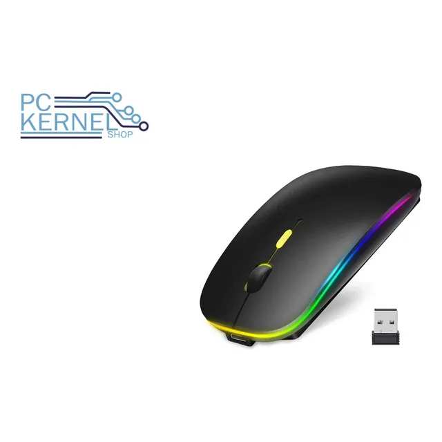 Mouse Inalámbrico Luz Rgb Bluetooth + Receptor Usb Opcional