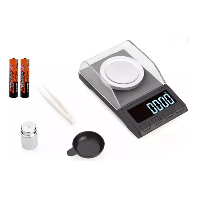 Gramera Balanza Digital 0.001 G Alta Precisión Hasta 50 Gr