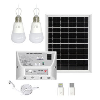 Sistema De Iluminación Solar Portátil Impermeable 5.5w Panel Sistema De Iluminación Solar Portátil Impermeable 5.5w Panel